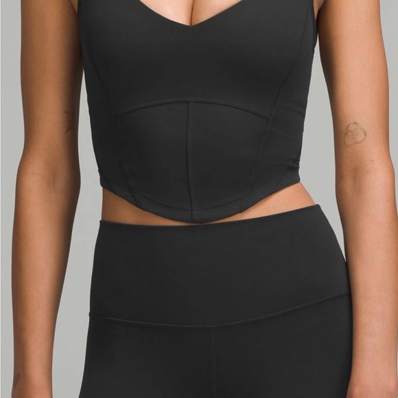 Lululemon Athletica Black corset Tank Top - Picture 1 of 4